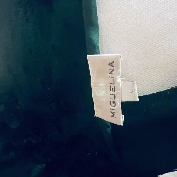 Miguelina silk/lace blouse size large - Picture 8 of 9